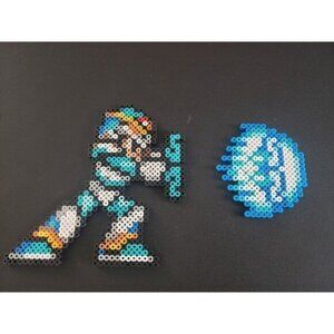 Mega Man X Hadouken Perler Bead Art Pixel Retro Capcom 100% Handcrafted